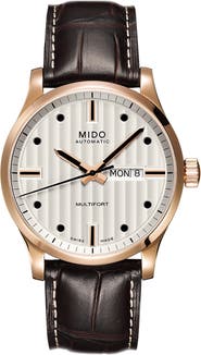MIDO Multifort Automatic Leather Strap Watch, 42mm