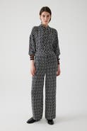 Exquise Adia Pants Geometric Patterned Palazzo Pants