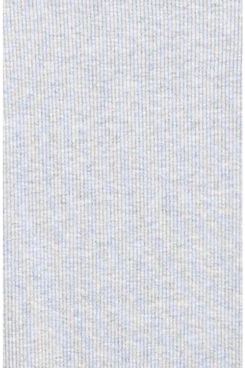Rib Knotted Organic Cotton Blend Gown & Hat Set, Alternate, color, BLUE