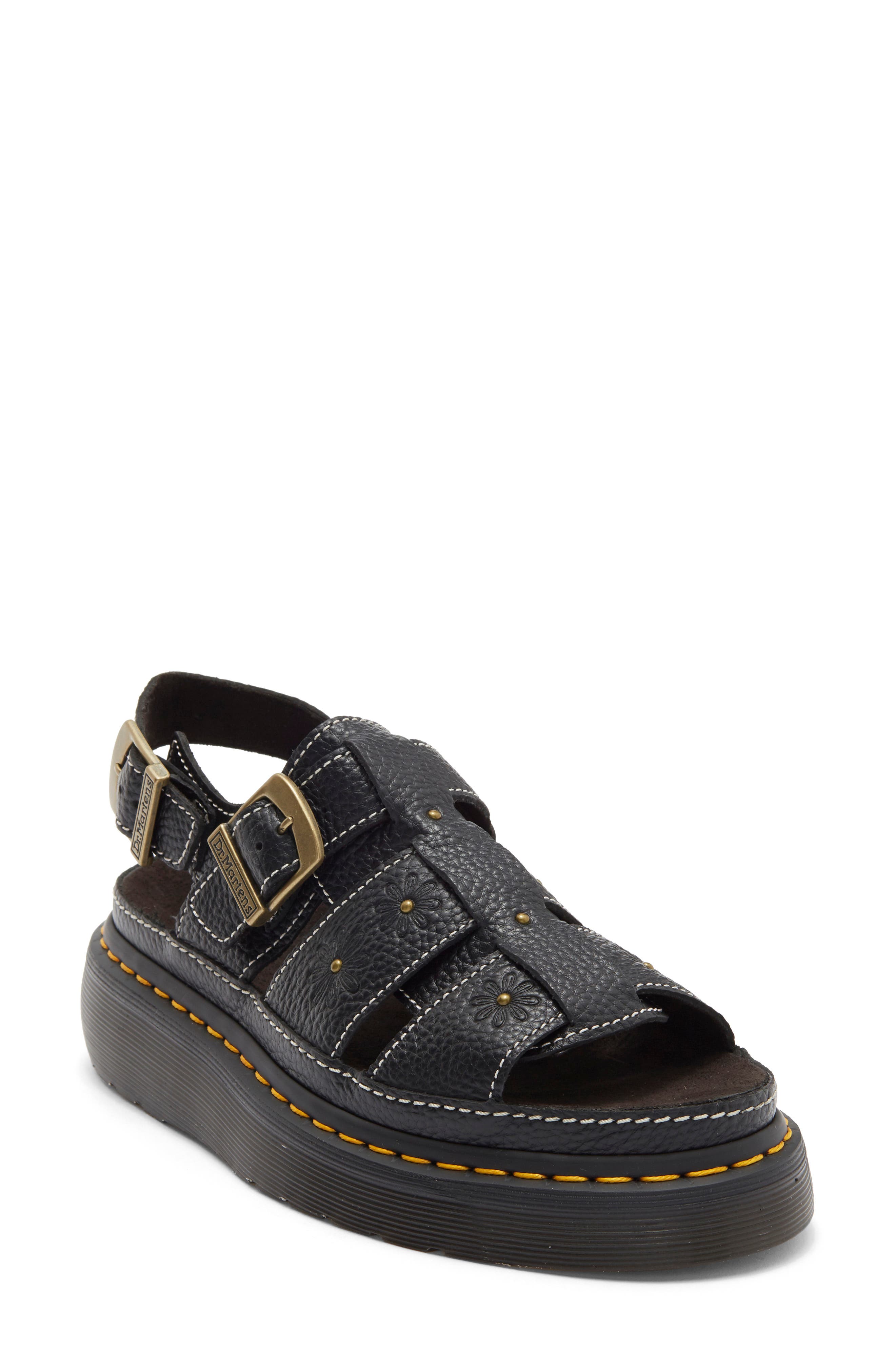Dr. Martens Wrenile Sandal, Main, color, Black