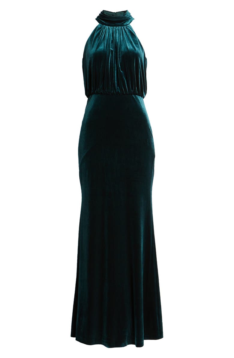 Eliza J Mock Neck Blouson Gown, Alternate, color, 