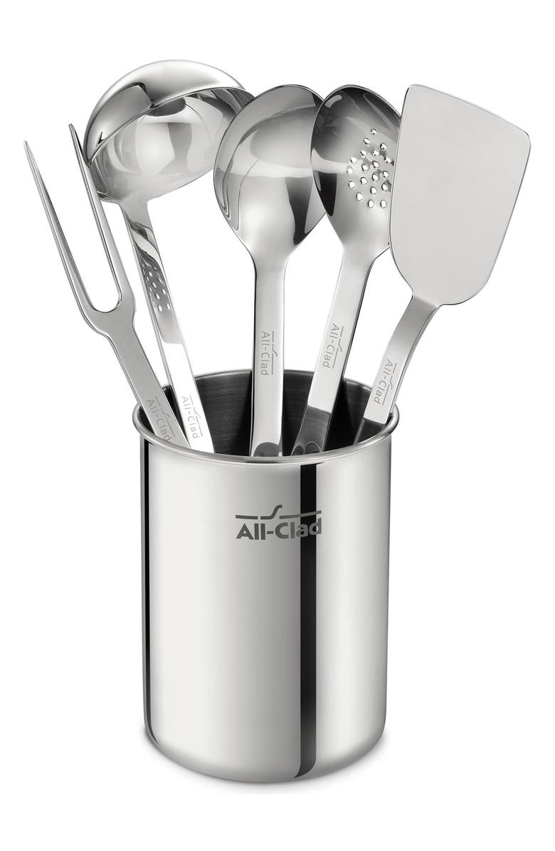 All-Clad 6-Piece Stainless Steel Kitchen Tool Set, Main, color,