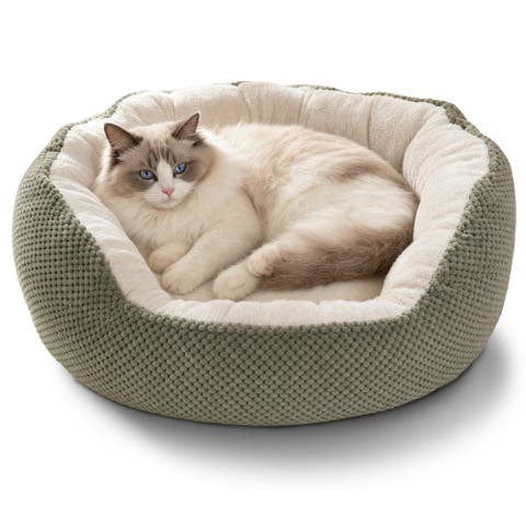 Essential Pineapple Velvet Donut Cuddler Pet Bed