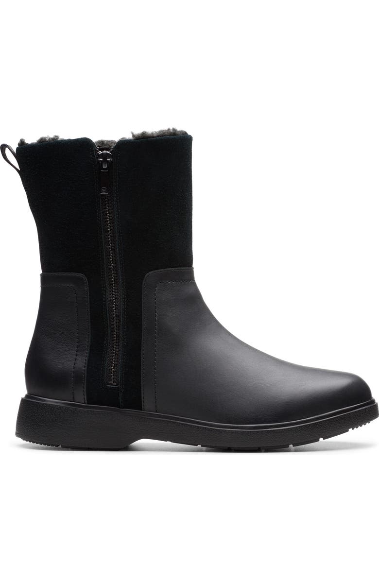 Clarks<sup>®</sup> Unstructured Elda Faux Fur Lined Waterproof Mid Boot, Alternate, color,