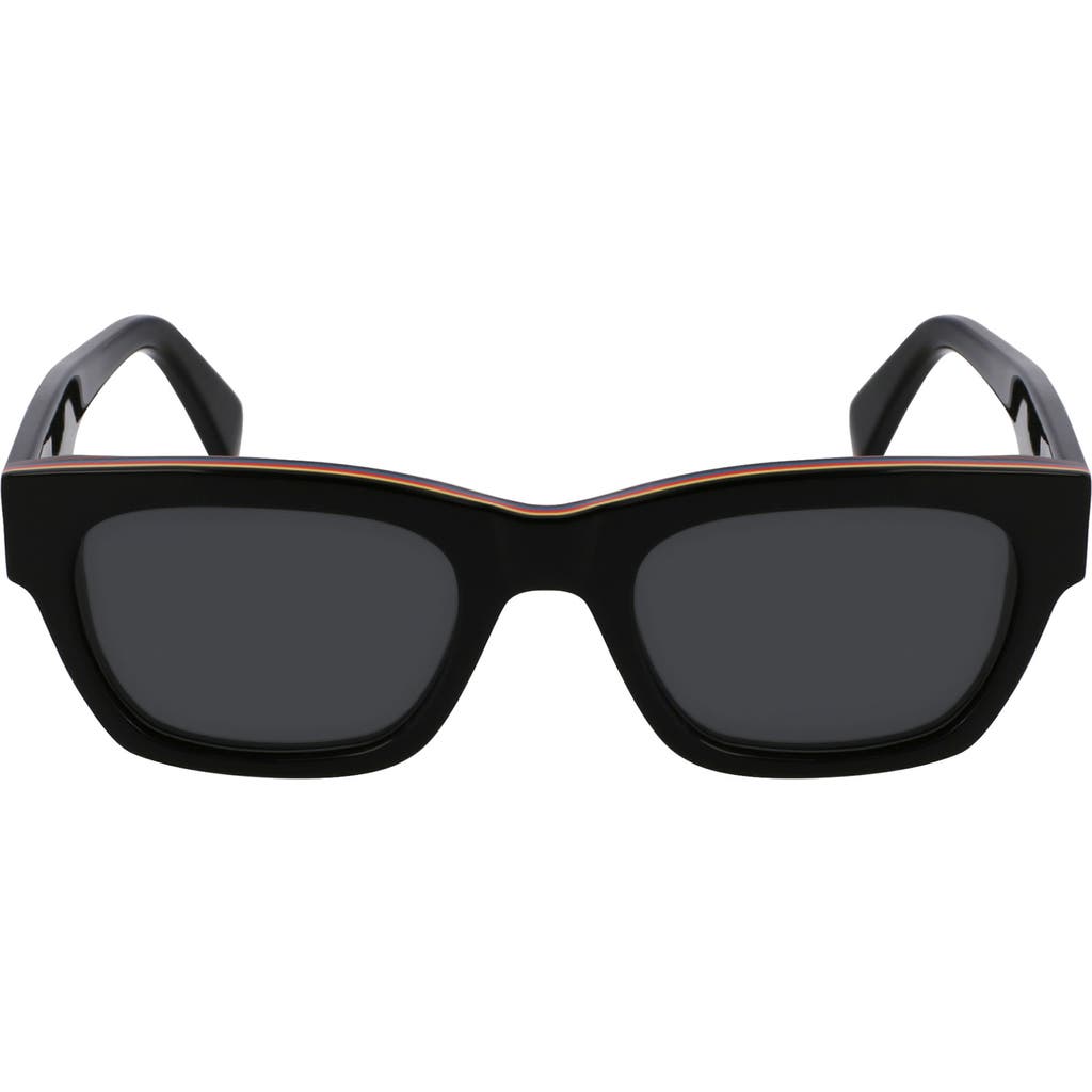 Paul Smith Loxham 52mm Modified Rectangular Sunglasses In Black Multi Stripes