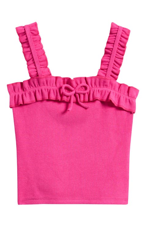 Kids' Ruffle Bow Rib Tank (Big Kid)