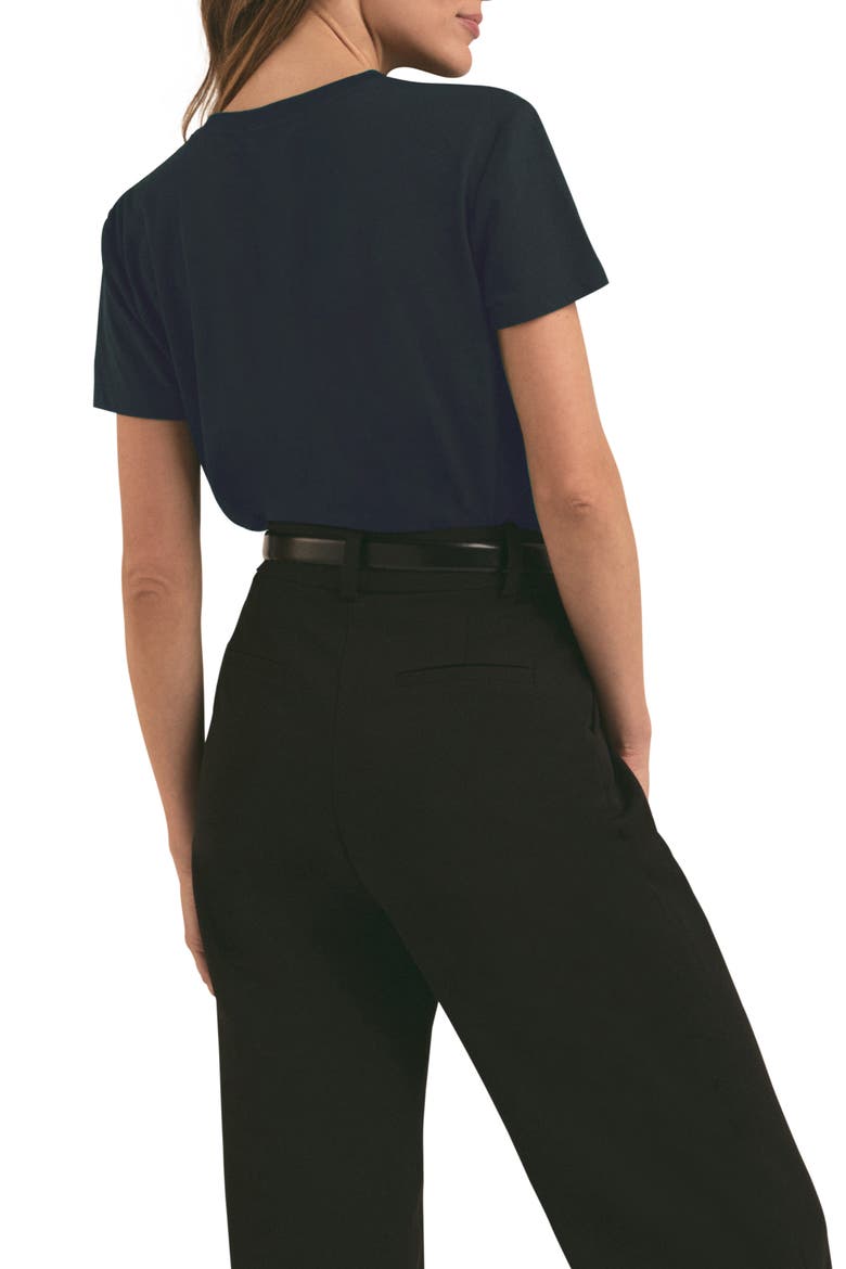 The Collegiate Logo Crop Graphic T-Shirt, Alternate, color, NAVY