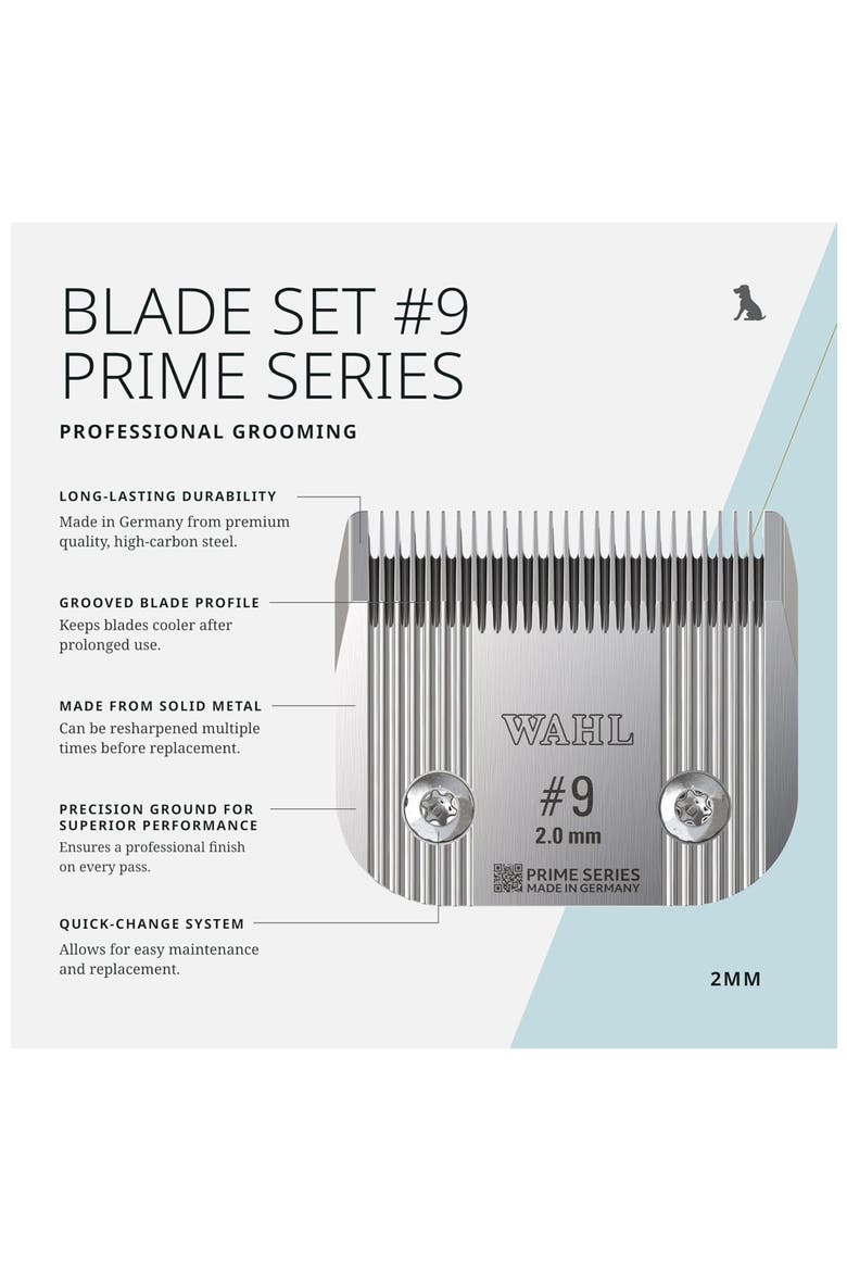 Fine-tooth pet grooming blade 2.0 mm for horses, cats, and dogs, Alternate, color, Chrome