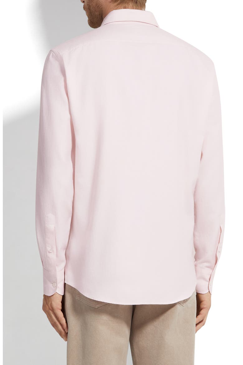 Cashco Cotton & Cashmere Oxford Button-Up Shirt, Alternate, color, LIGHT PINK