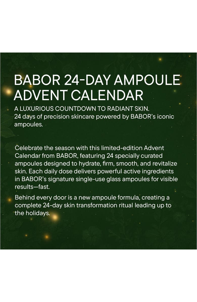 BABOR 24-Day Ampoule Advent Calendar $157 Value, Alternate, color,
