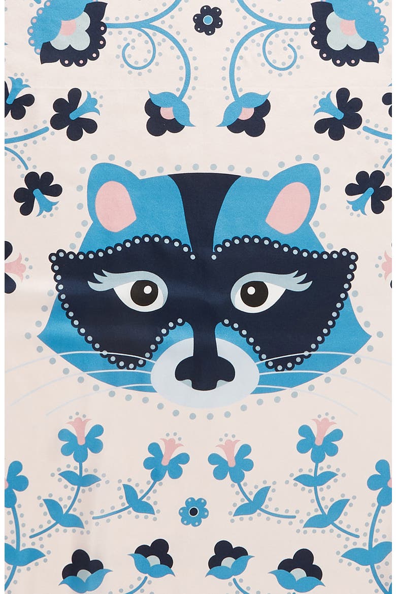 raccoon silk square scarf, Alternate, color, ROSE DEW