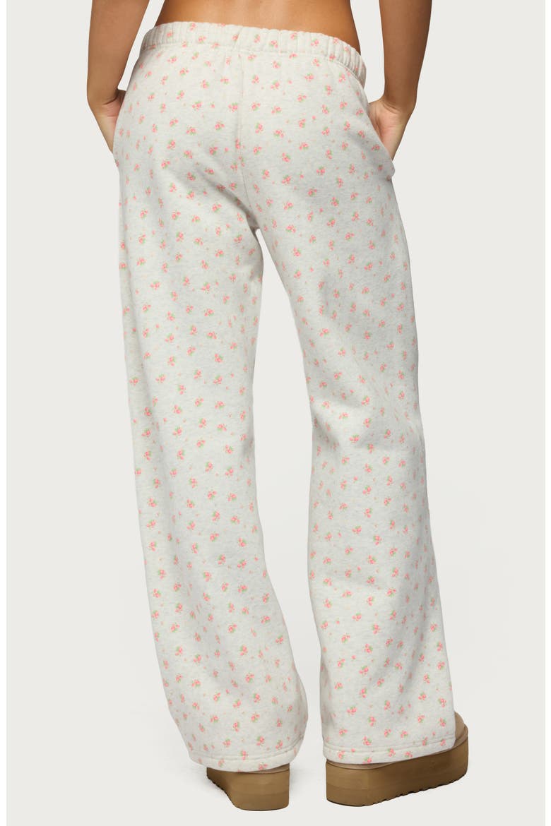 Flower Power Wide Leg Sweatpants, Alternate, color, LIGHT-GRAY-MELANGE