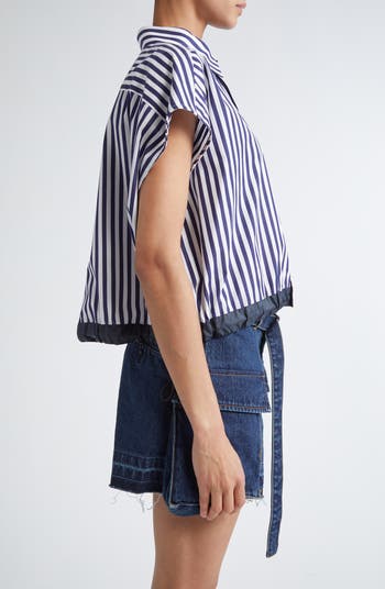 ■sacai■サカイ■Thomas Mason Mixed Media Top■トップス Sacai x Thomas Mason Mixed Media Top | Nordstrom