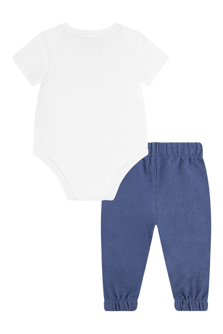 Batwing Logo Bodysuit & Pants Set, Alternate, color, BRIGHT WHITE