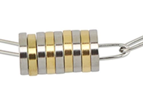 Rebl Gender Inclusive Two-tone Disc Chain Bracelet In Silver