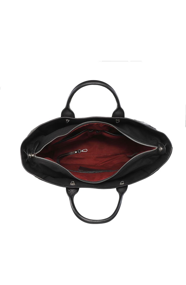 OLD TREND Mermaid Genuine Leather Oversized Carryall Tote, Alternate, color, Black