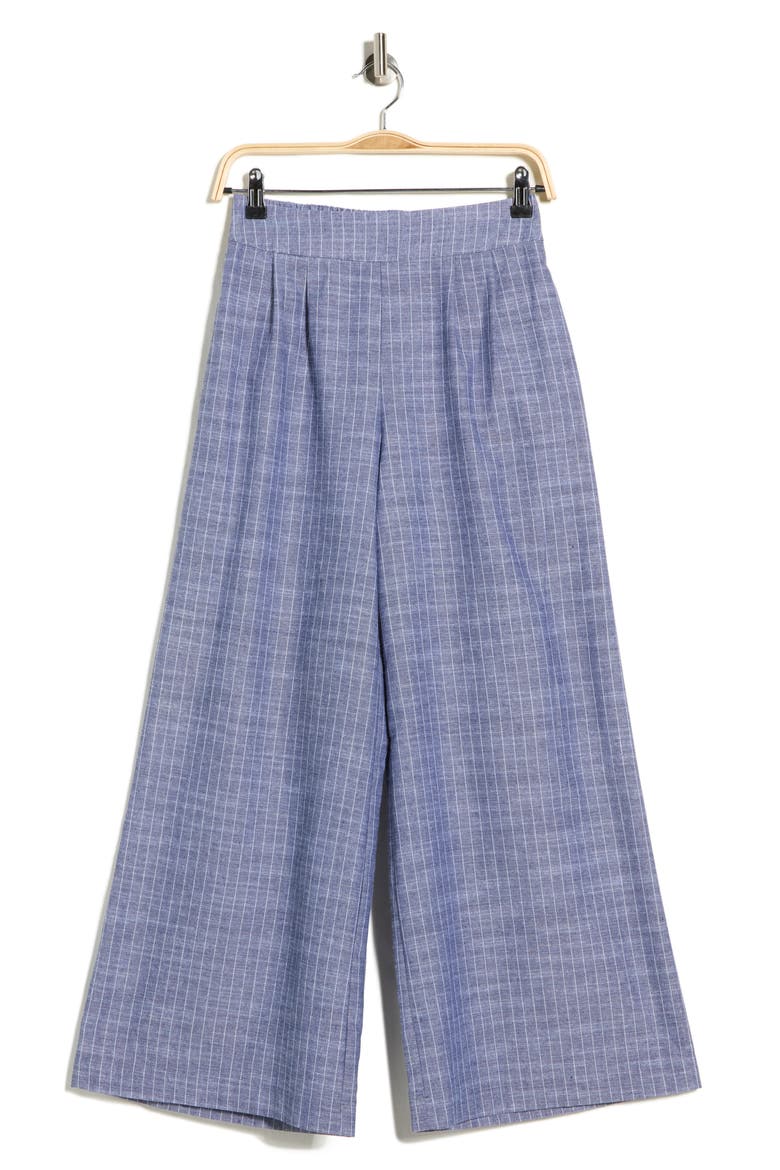 Print Wide Leg Pants, Alternate, color, DENIM