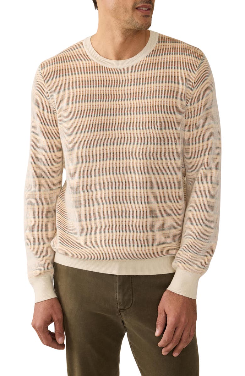Faherty Sunwashed Stripe Organic Cotton Sweater, Main, color,