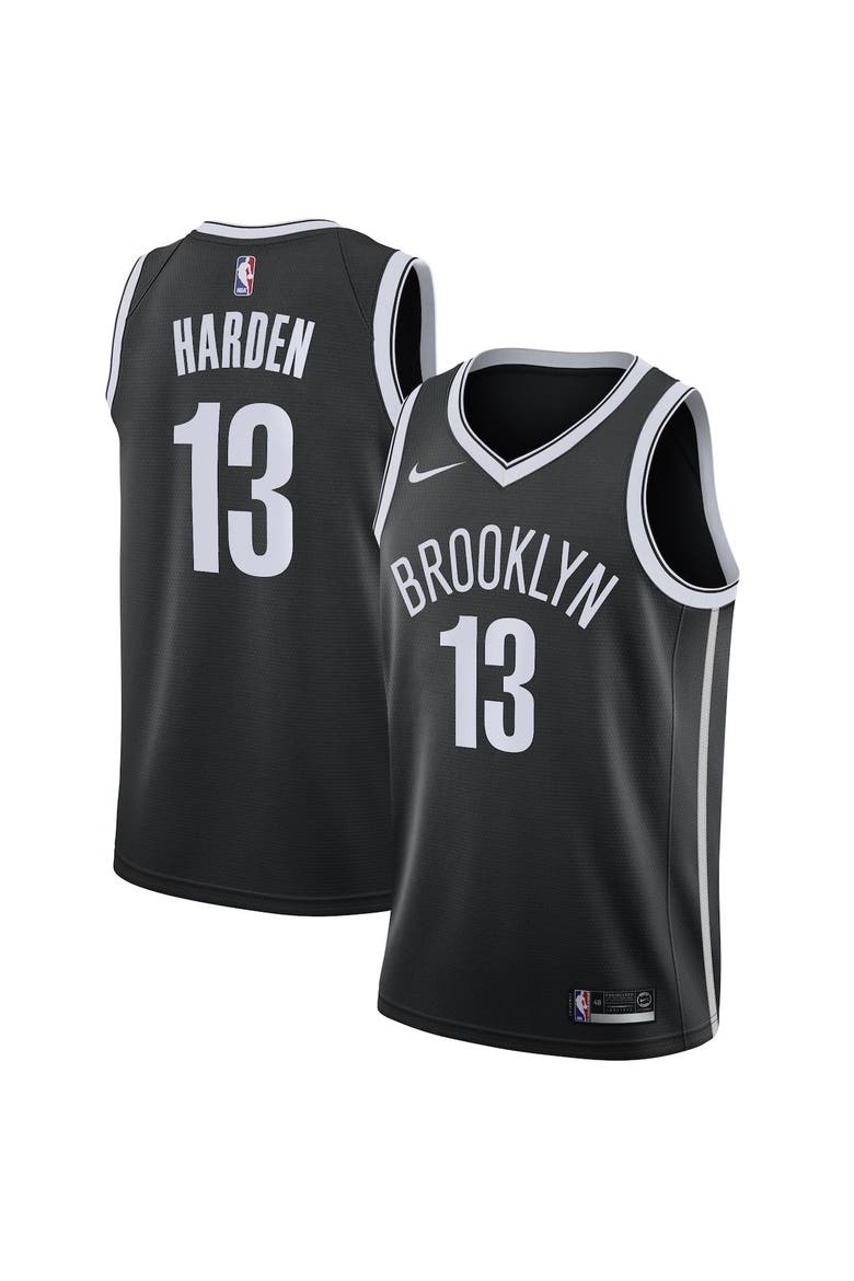 Men's Nike James Harden Black Brooklyn Nets 2020/21 Swingman Jersey - Icon Edition, Alternate, color, Black