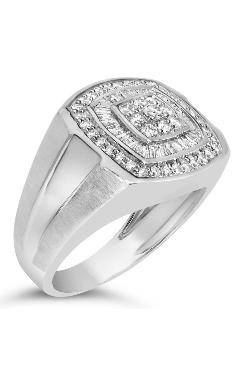 Haus of Brilliance 14K White Gold Men's Diamond Band Ring, Alternate, color, White