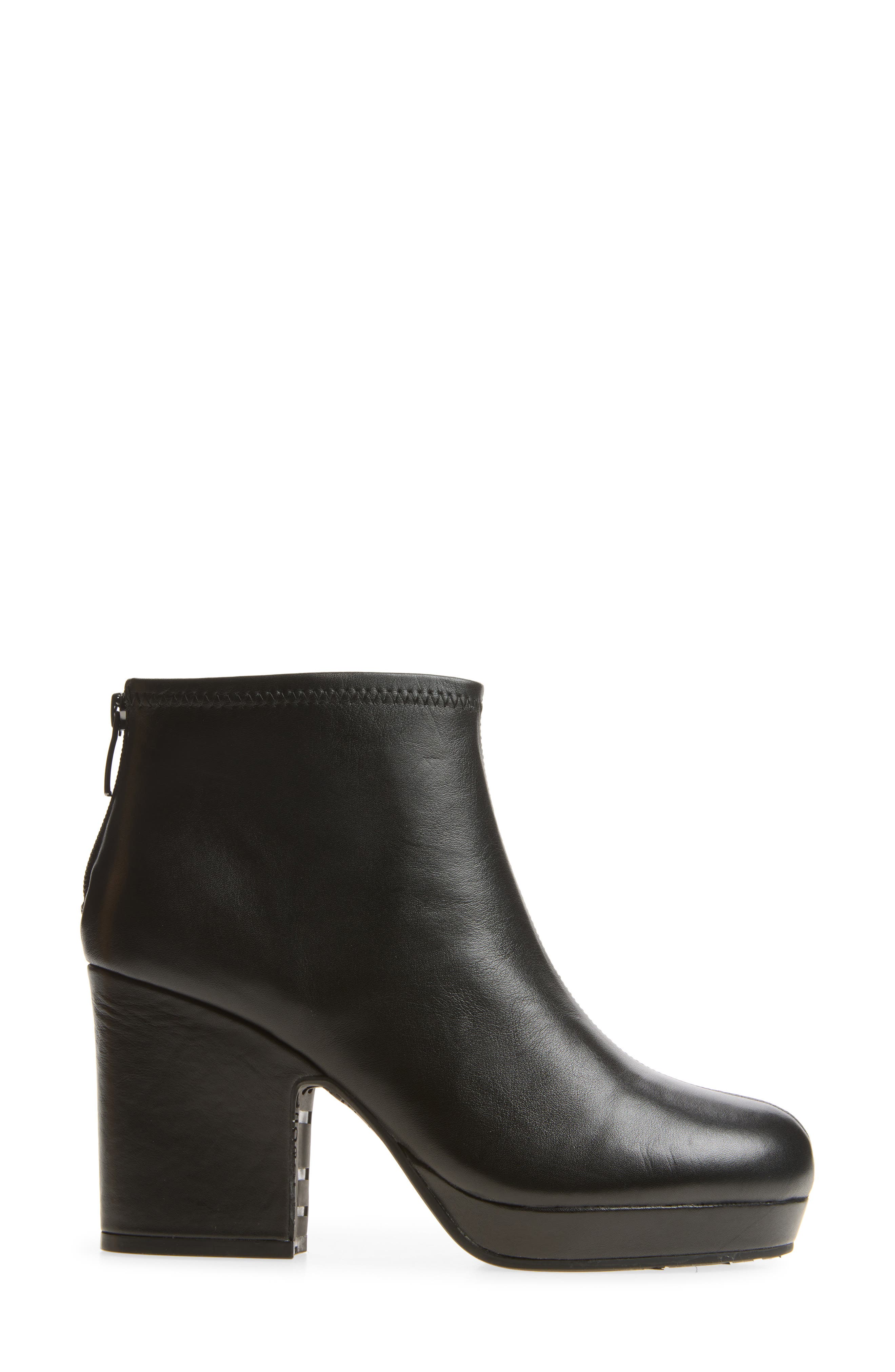 Isa Leather Bootie, Alternate, color, BLACK LEATHER