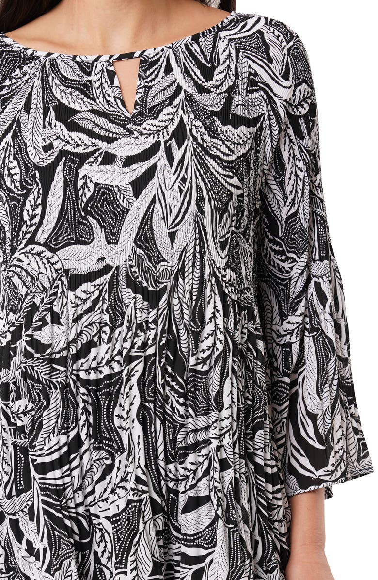 SUNNY LEIGH Pleated Keyhole Top, Alternate, color, Johanna White