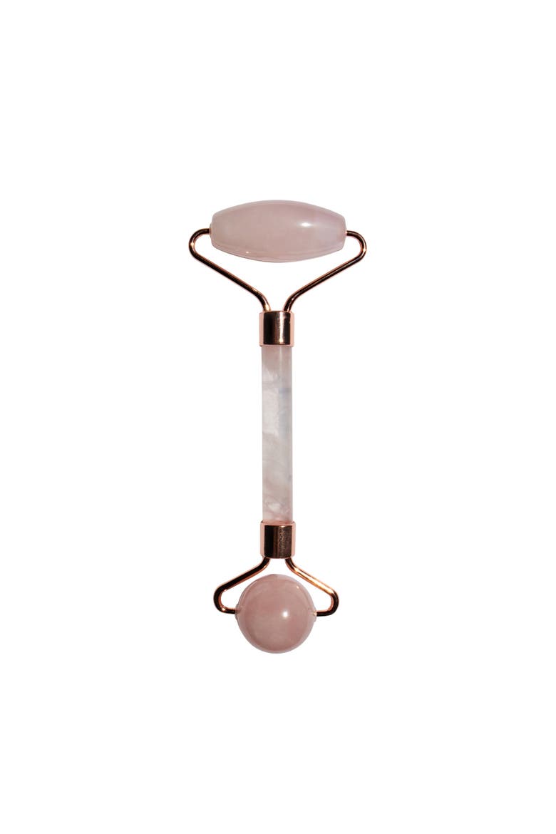 Jade-Green Aventurine Face Roller, Main, color, Pink