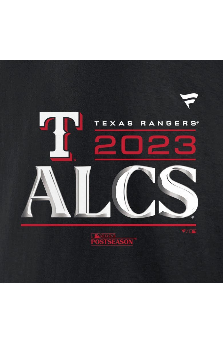 FANATICS Men's Fanatics Branded  Black Texas Rangers 2023 Division Series Winner Locker Room Big & Tall T-Shirt, Alternate, color, 