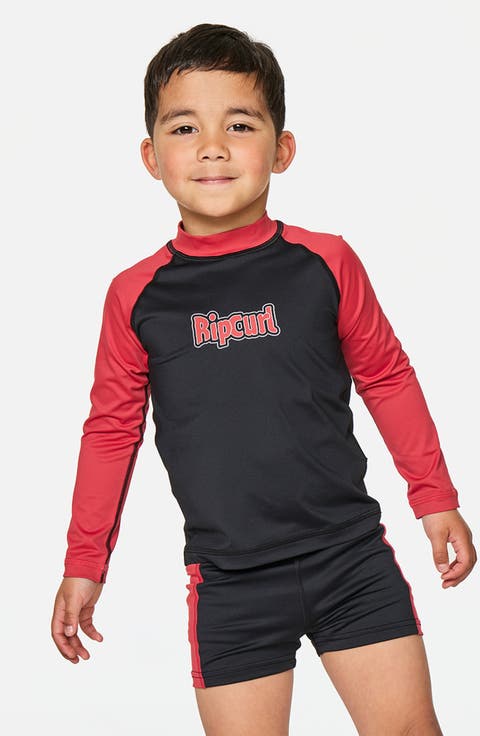 Kids' Paddle Out Long Sleeve Two-Piece Rashguard Swimsuit