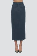 MAUDE CLUB Bella Polka Dot Midi Skirt