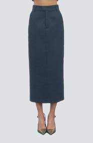 MAUDE CLUB Bella Polka Dot Midi Skirt