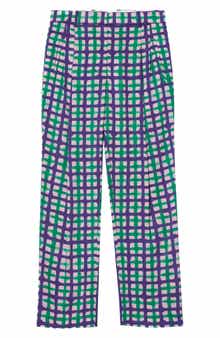 Printed Satin Straight Leg Trousers
