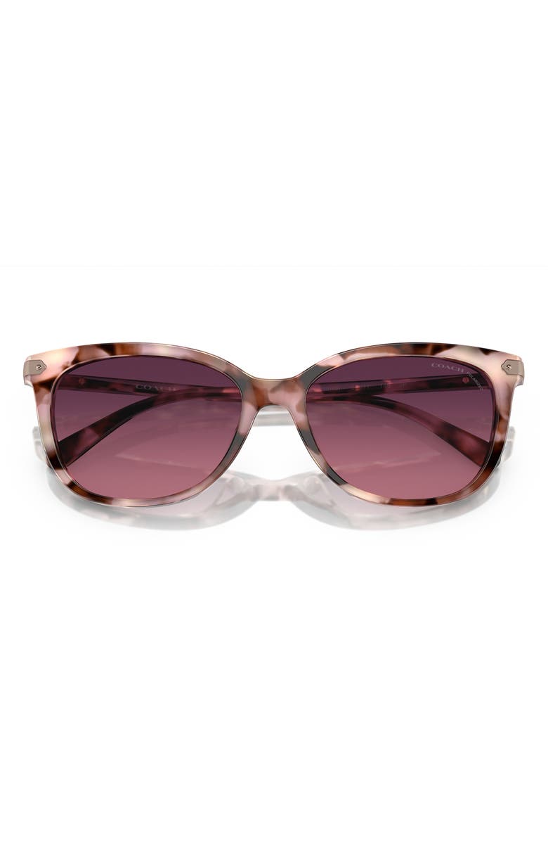 COACH 57mm Gradient Polarized Cat Eye Sunglasses, Alternate, color,