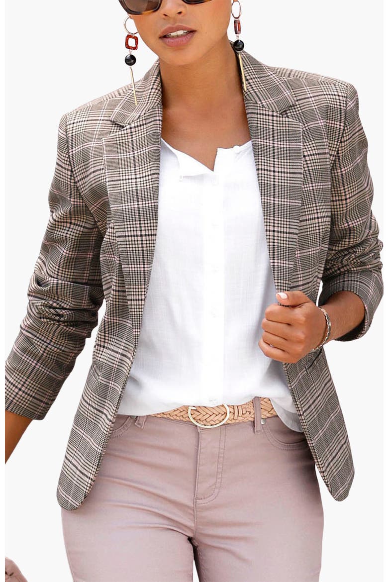 Classic Blazer, Main, color, Taupe Patterned