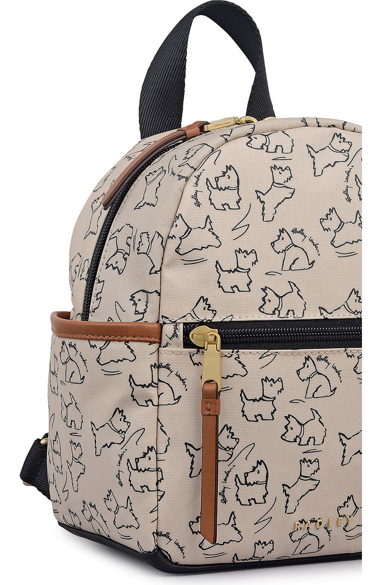 Radley Sketch Street Mini Zip Top Backpack, Alternate, color, Chalk