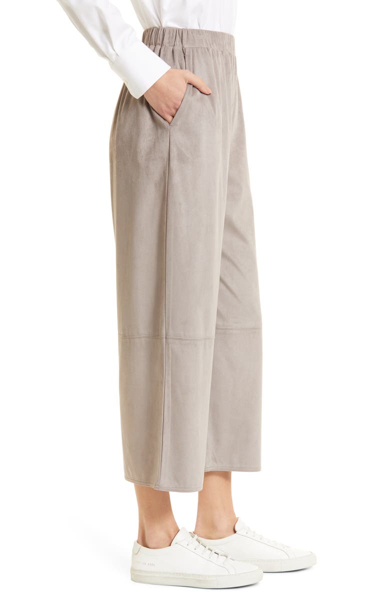 Max Mara Leisure Zurca Faux Suede Wide Leg Pants, Alternate, color,