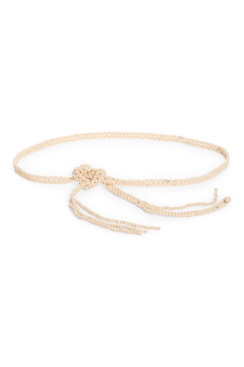 Sora Beaded Belt, Main, color, SHELL
