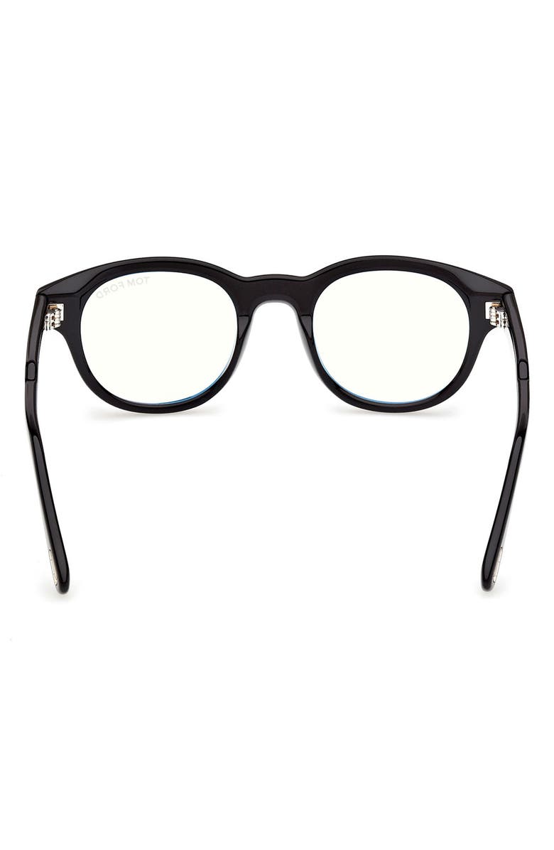 TOM FORD 47mm Round Optical Glasses, Alternate, color, 