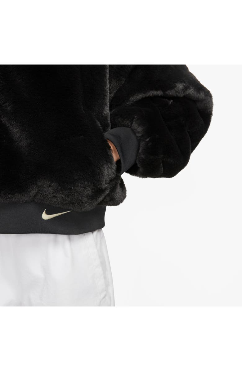 Nike Sportswear Reversible Faux Fur Bomber Jacket, Alternate, color,