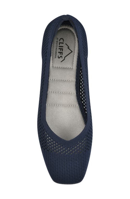 Cliffs By White Mountain Beslee Knit Flat In Navy Fabric