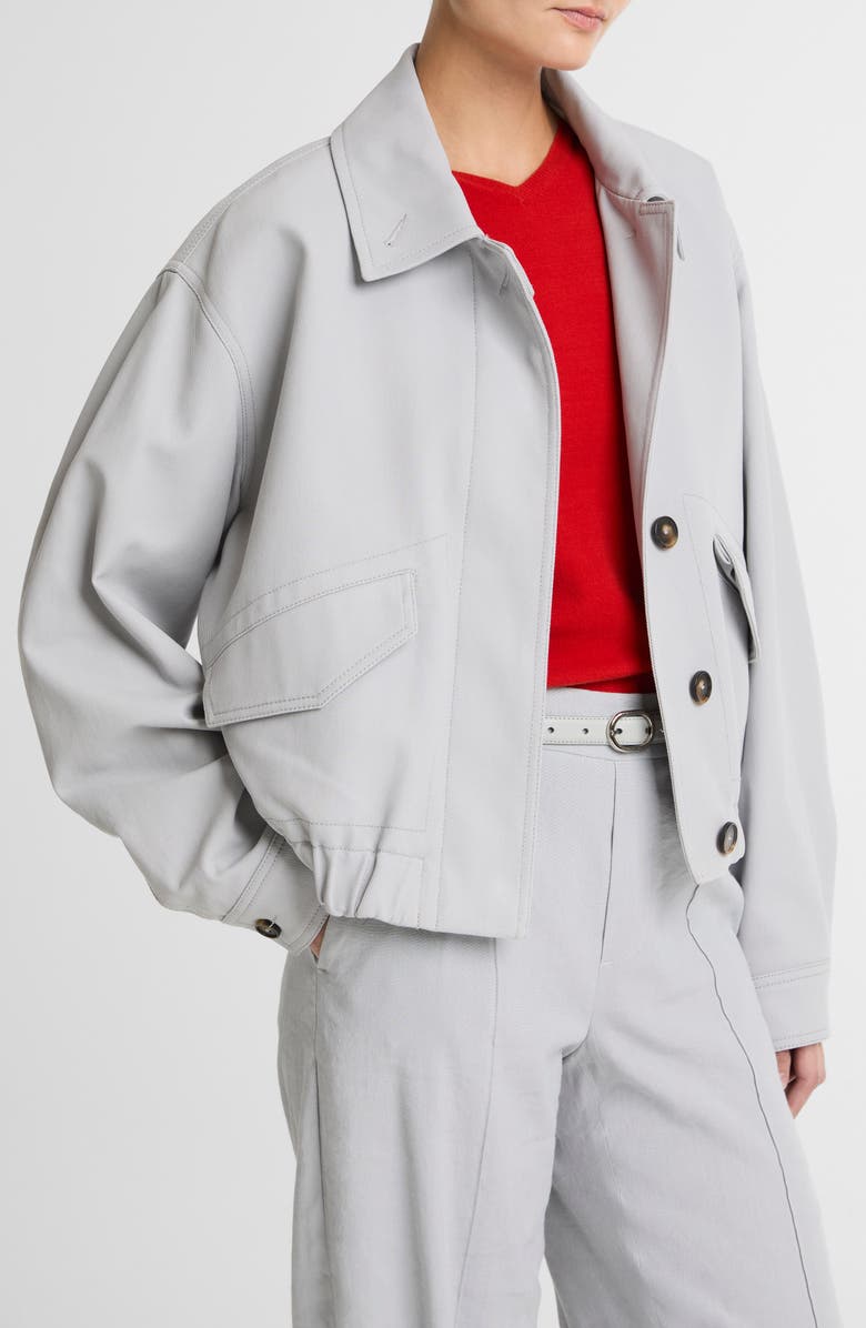 Vince Cotton Bomber Jacket, Alternate, color, Bay Mist