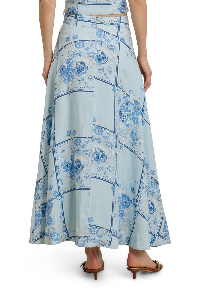 There For You Linen Maxi Skirt, Alternate, color, FLORAL SCARF