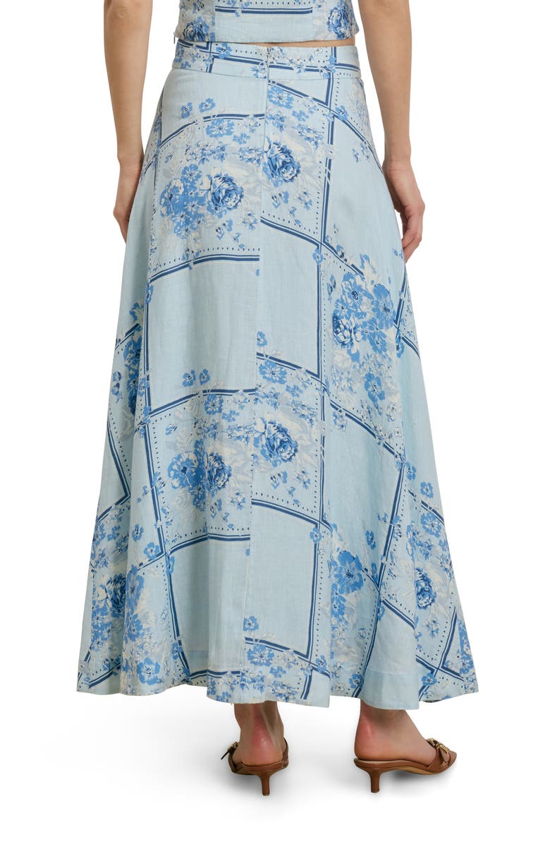 Favorite Daughter There For You Linen Maxi Skirt, Alternate, color, Floral Scarf