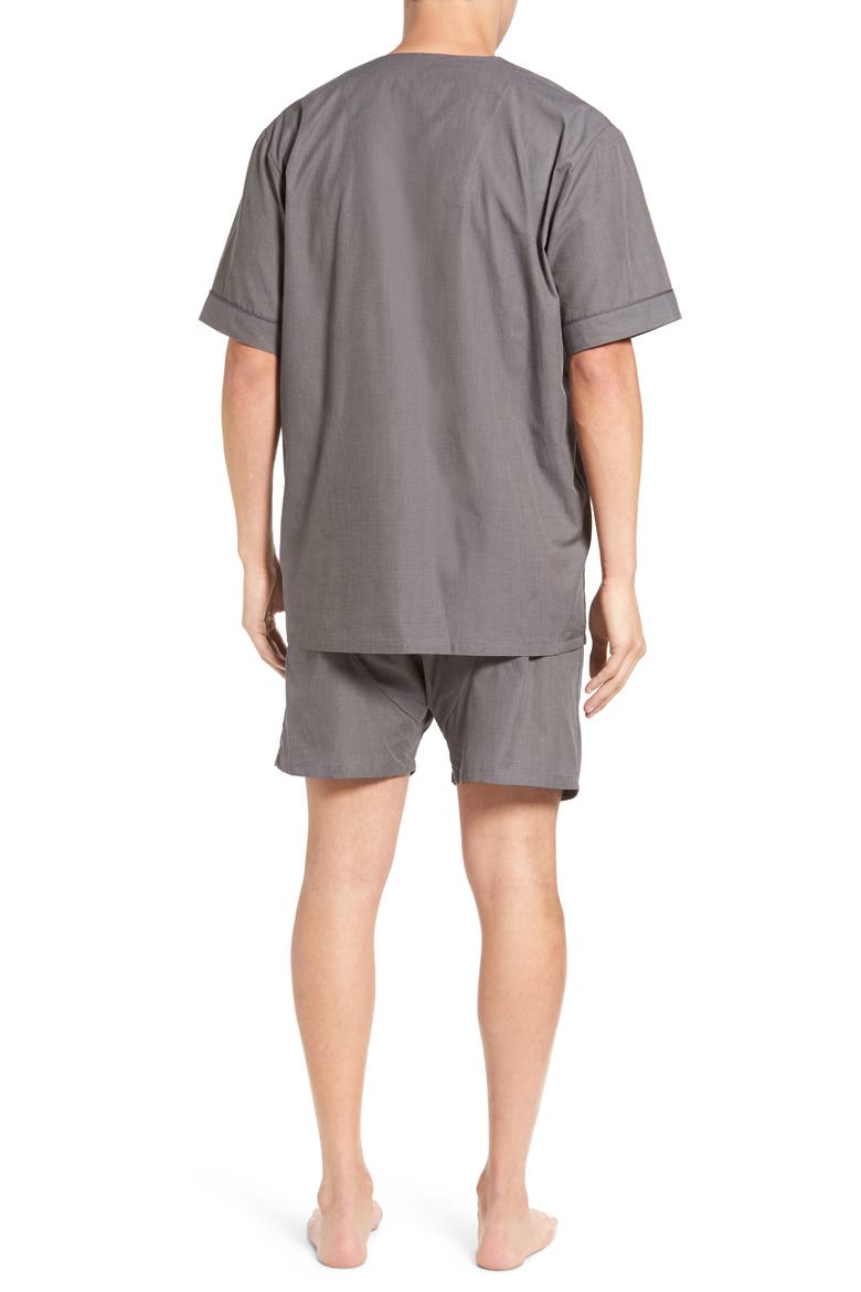 Cotton Short Pajamas, Alternate, color, CHARCOAL