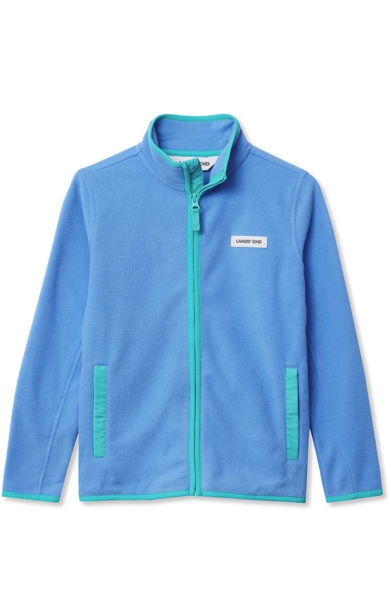 Lands' End Kids Fleece Full Zip Jacket, Main, color, Sky/Ceramic Blue