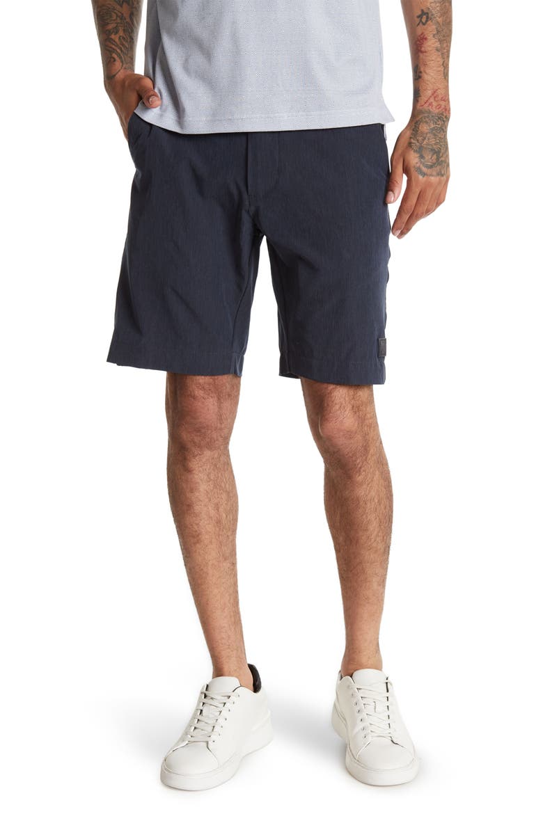 Micro Graph Golf Shorts, Main, color, NAVY
