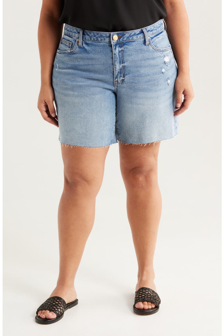 Hailey Cutoff Bermuda Denim Shorts, Main, color, FOCUS W/MED BAS