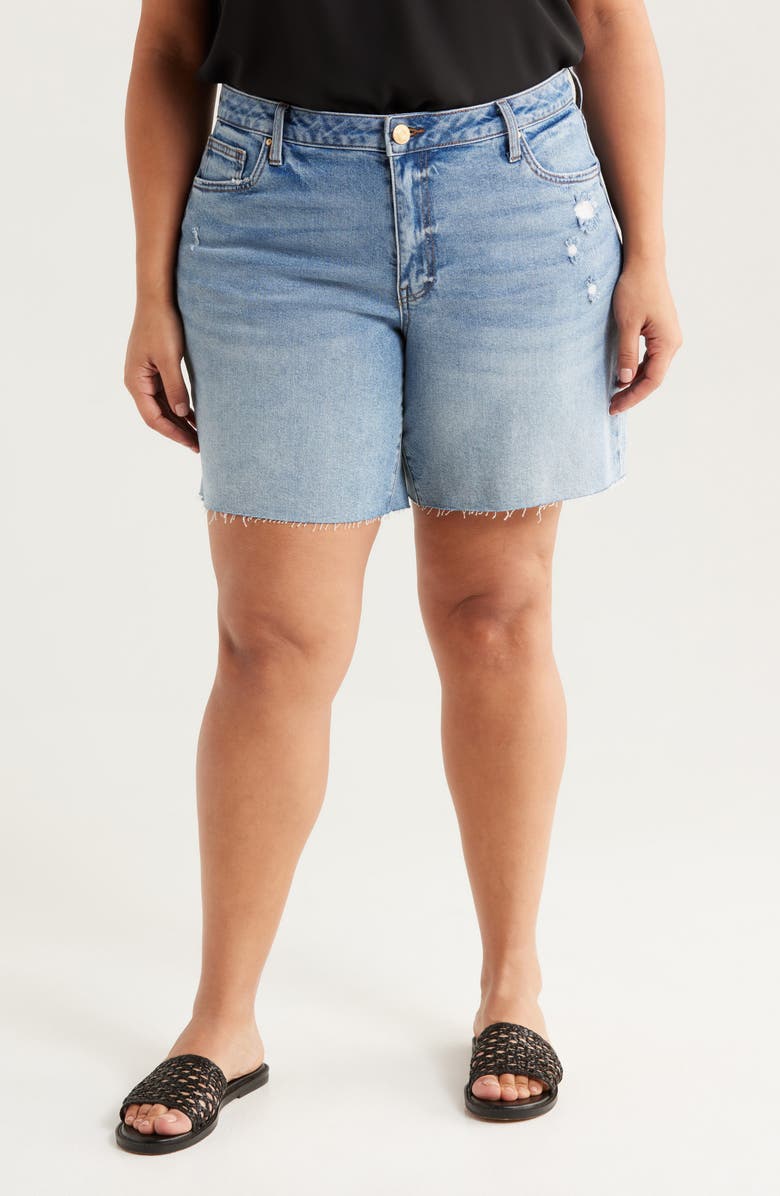 KUT from the Kloth Hailey Cutoff Bermuda Denim Shorts, Main, color, Focus