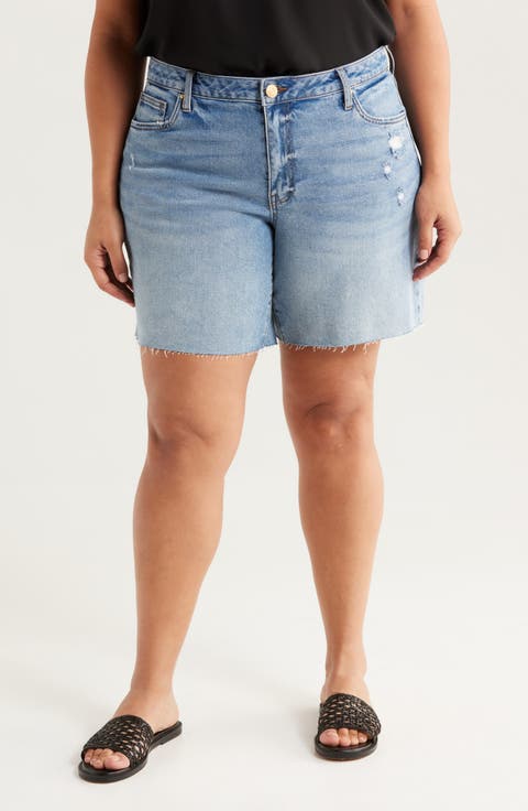 Hailey Cutoff Bermuda Denim Shorts (Focus)