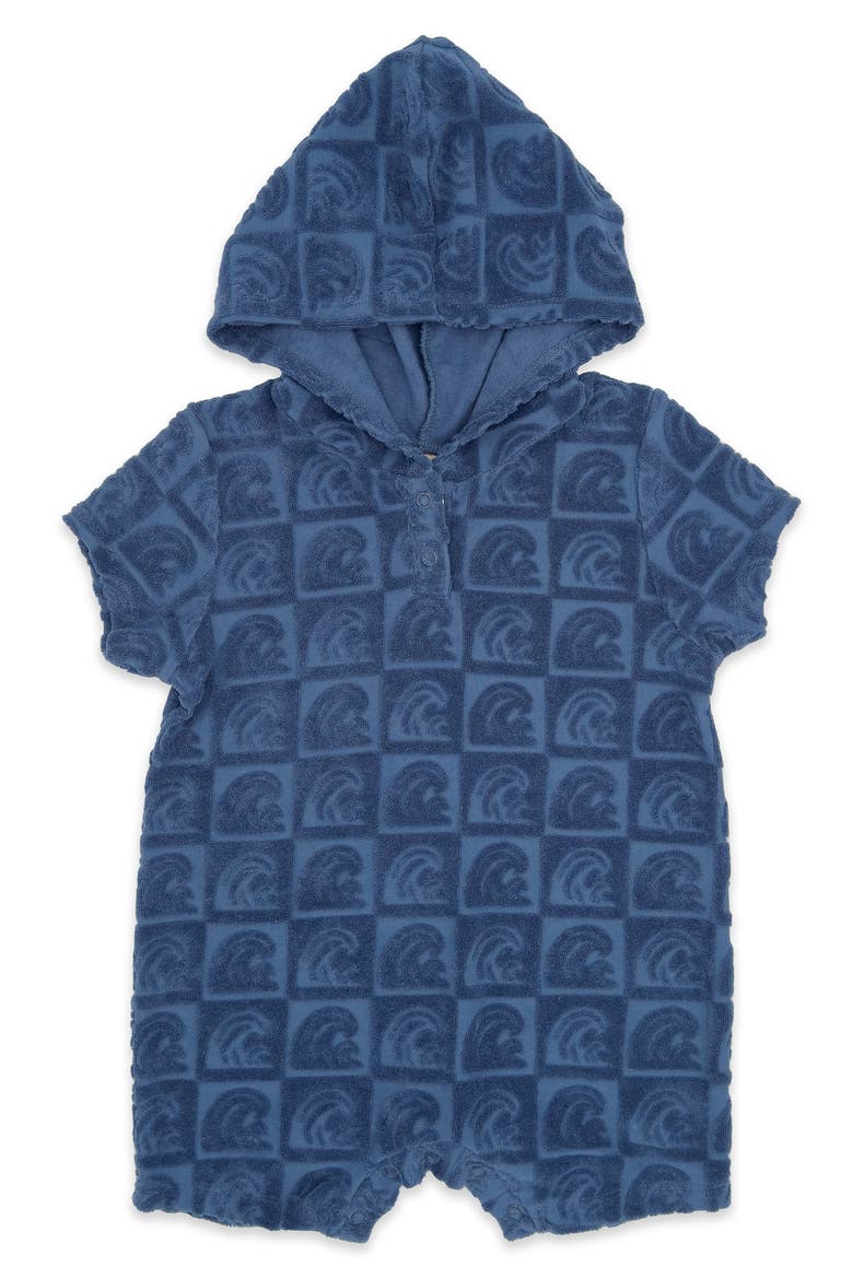 Finn Cotton Terry Cloth Romper, Main, color, NAVY